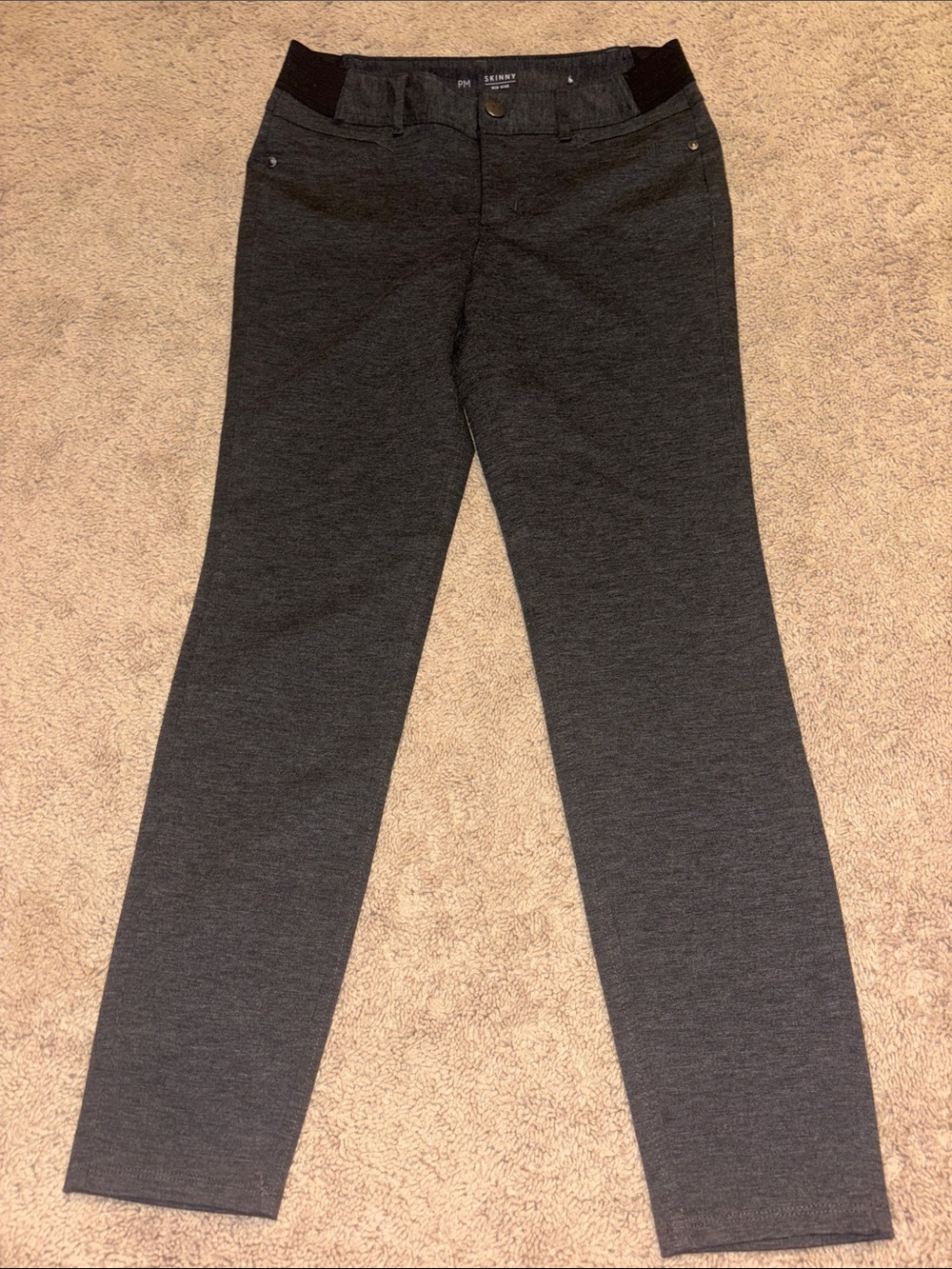 Simply Vera Vera Wang Charcoal Gray Skinny Pants